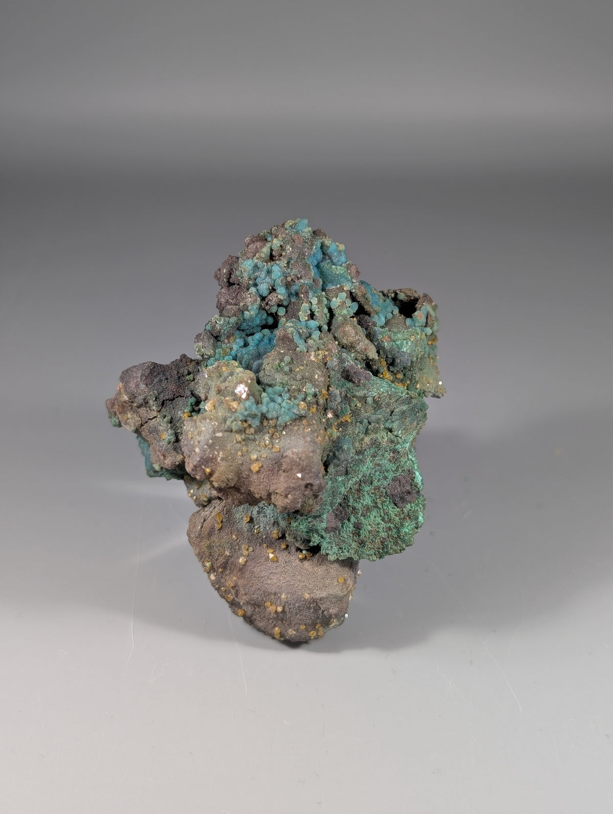 chrysocolla pseudomorph W/ wulfenite