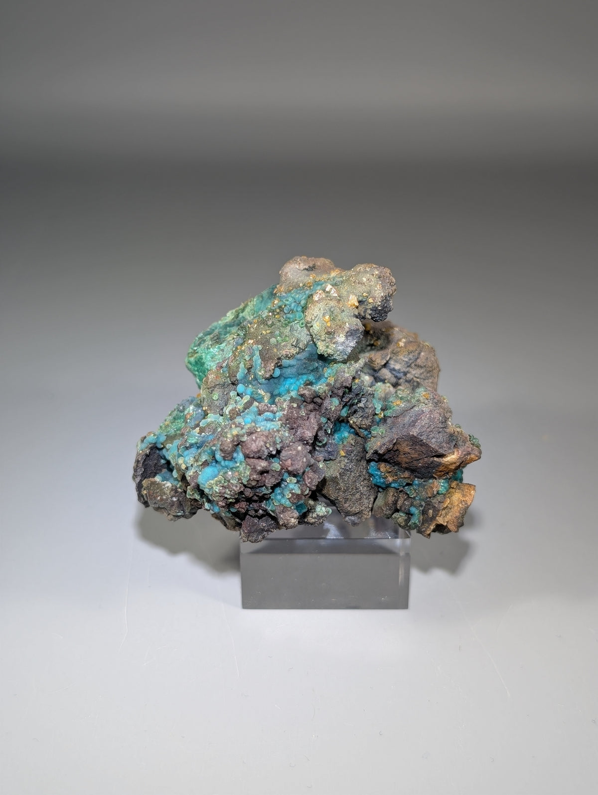 chrysocolla pseudomorph W/ wulfenite