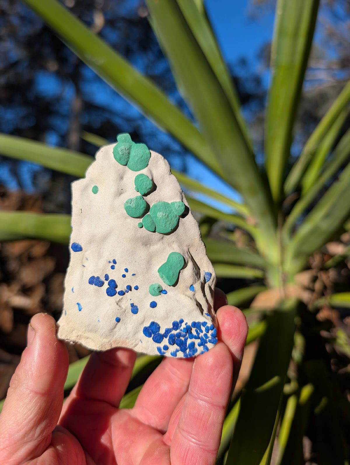 malachite/azurite sun