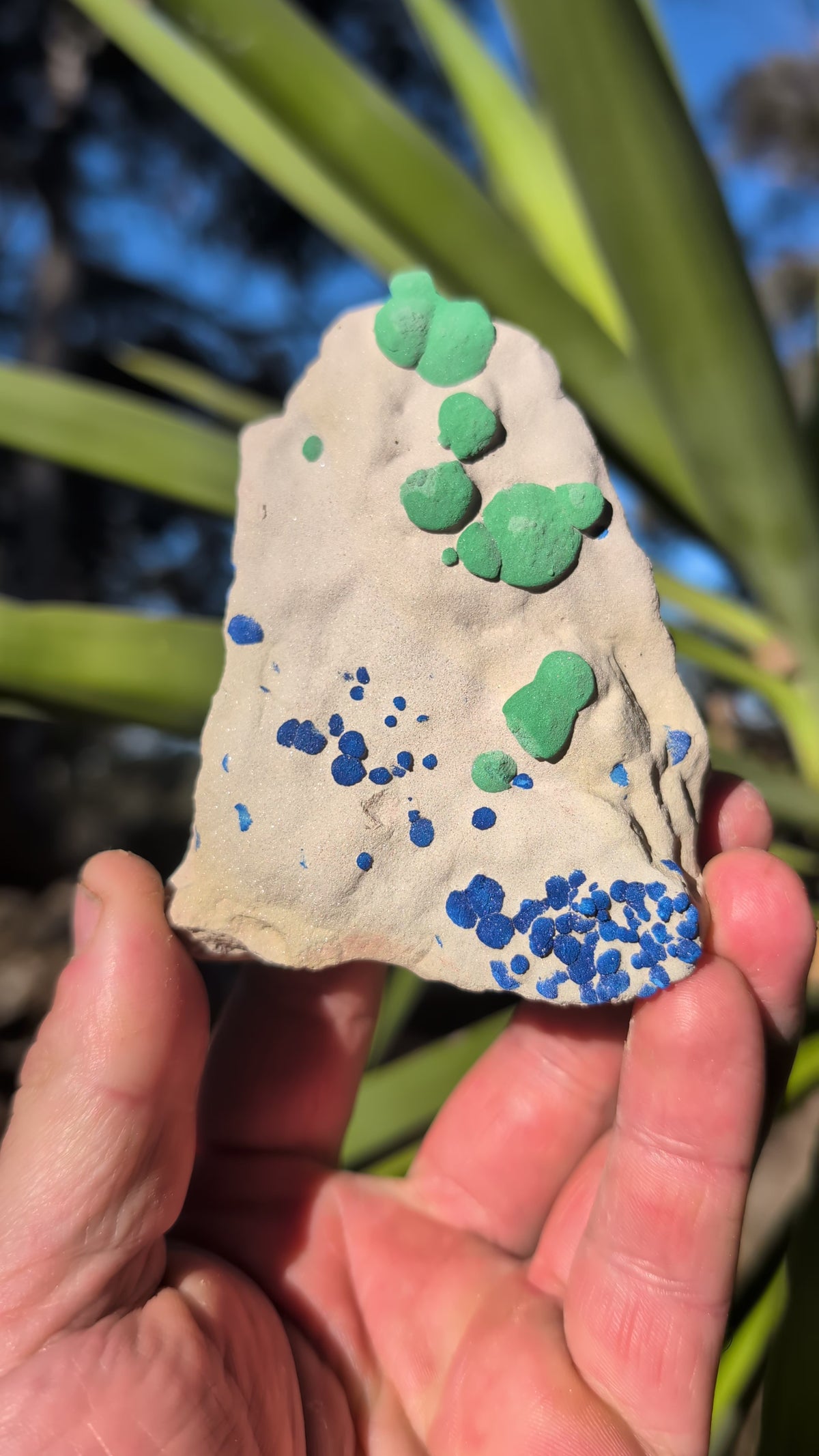 malachite/azurite sun